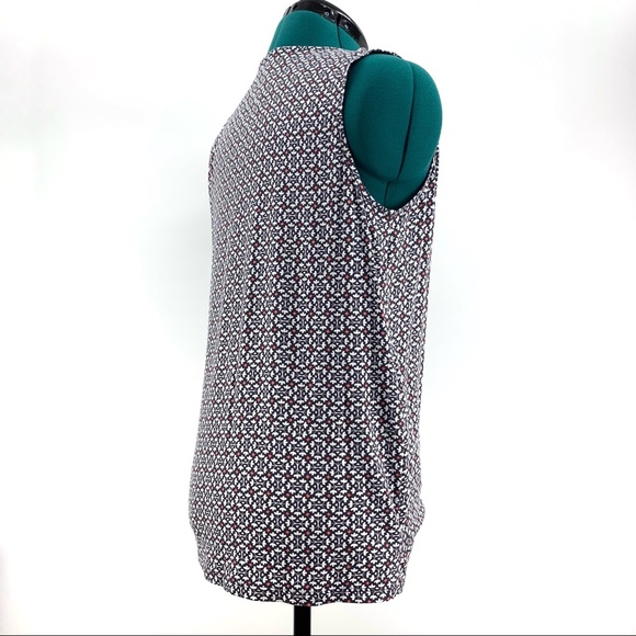 LOFT Outlet NWT Sleeveless Wrap Front Patterned Top, Small - Picture 7 of 16